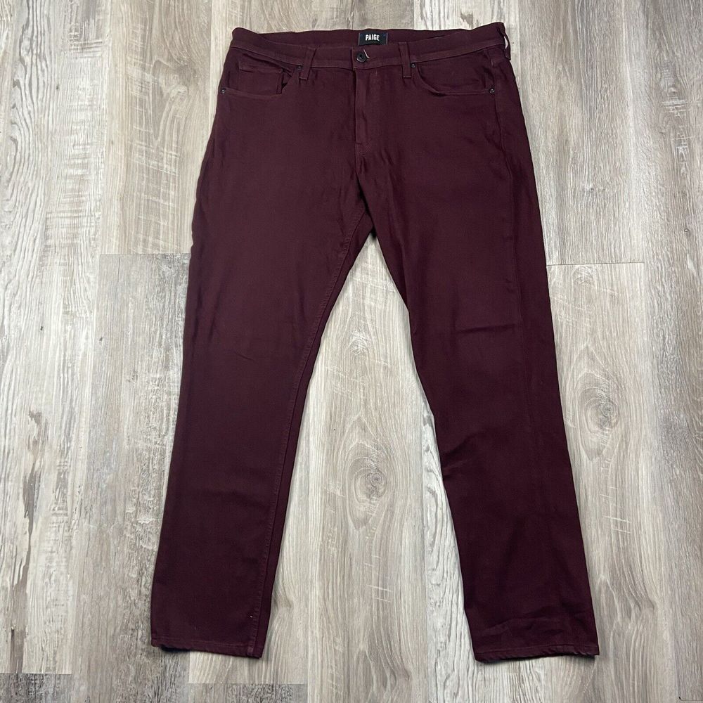 Paige Jeans Lennox Mens 36 (Fits 38x31) Slim Straight Rayon Stretch Pants‎ FLAW